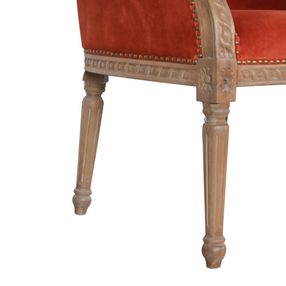 Rust Velvet Occasional Chair for wholesale