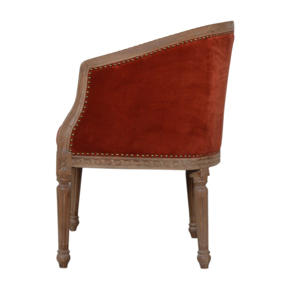 bulk Rust Velvet Occasional Chair for resale