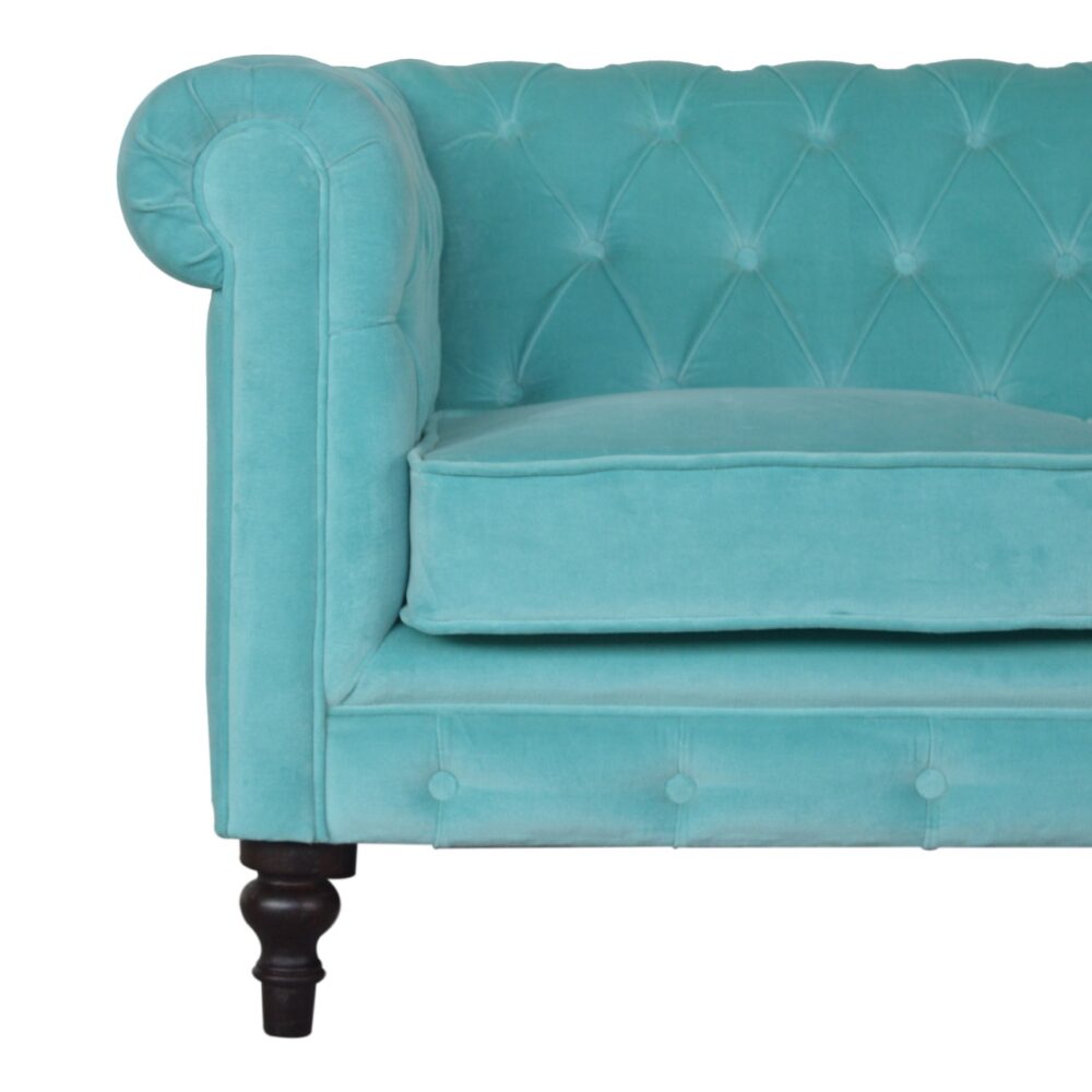 wholesale Aqua Velvet Chesterfield Sofa for resale