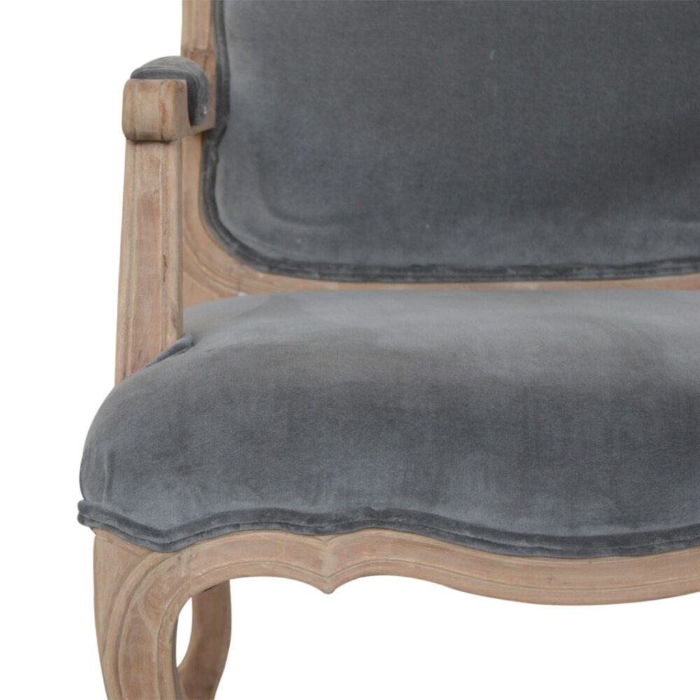 wholesale Grey Velvet French Style Chair for resale