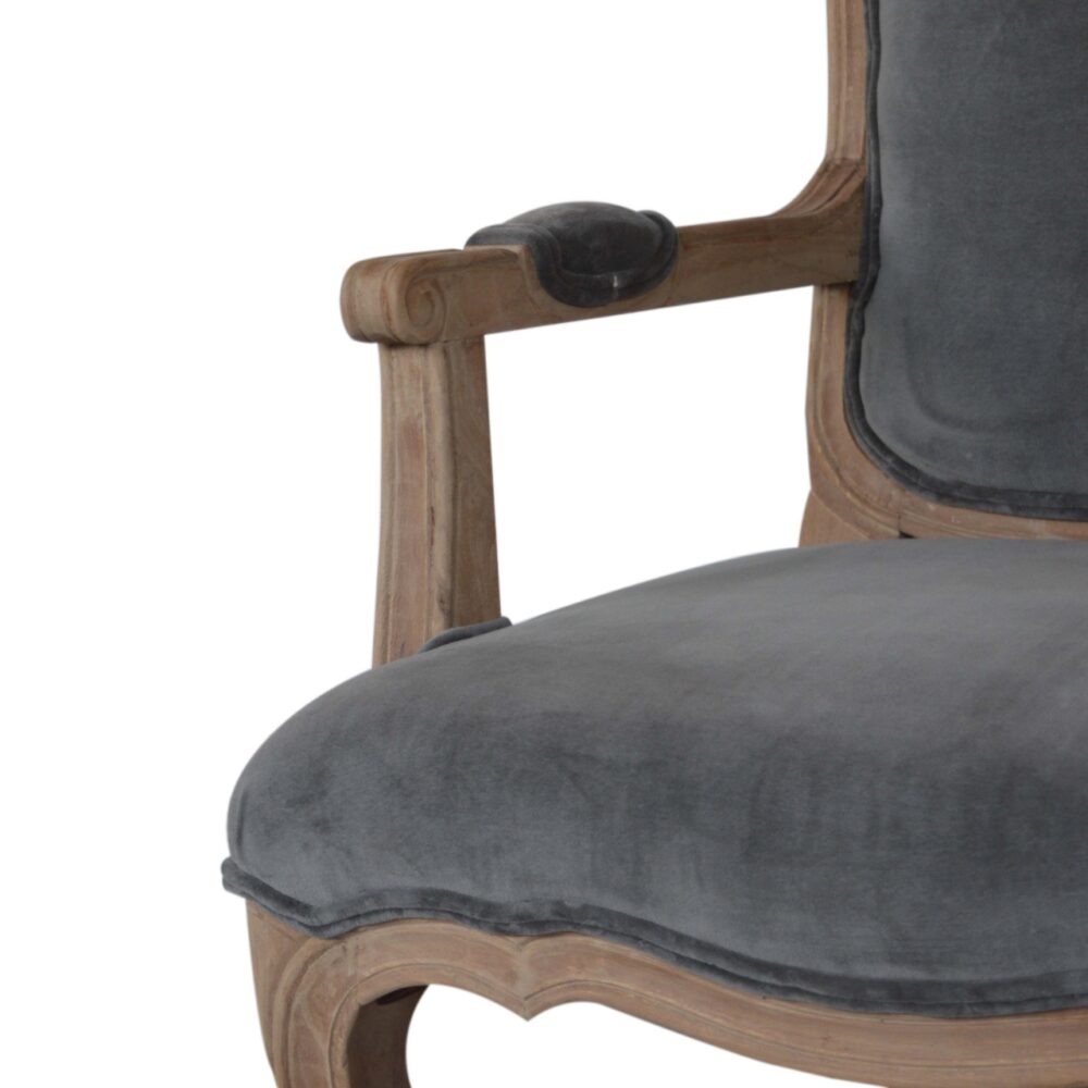 Grey Velvet French Style Chair for resell
