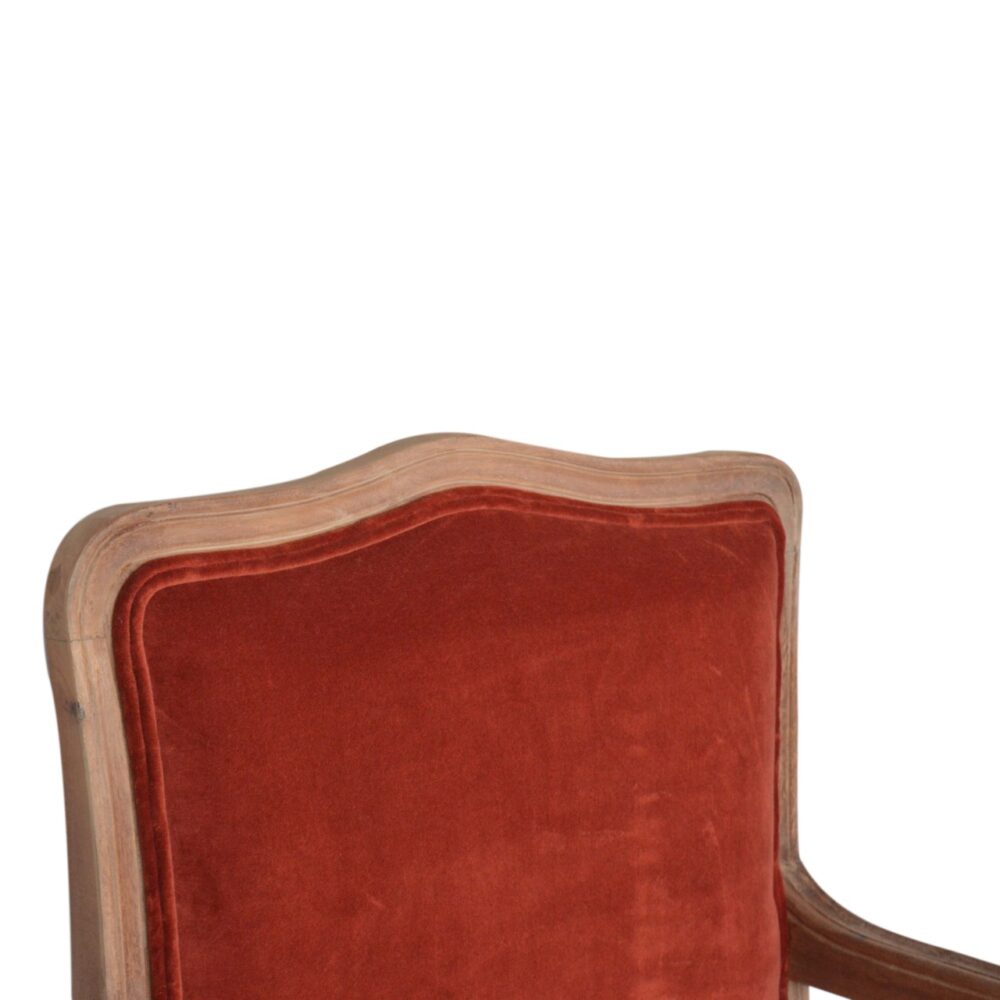 wholesale Brick Red Velvet French Style Chair for resale