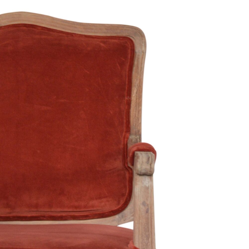 Brick Red Velvet French Style Chair for reselling