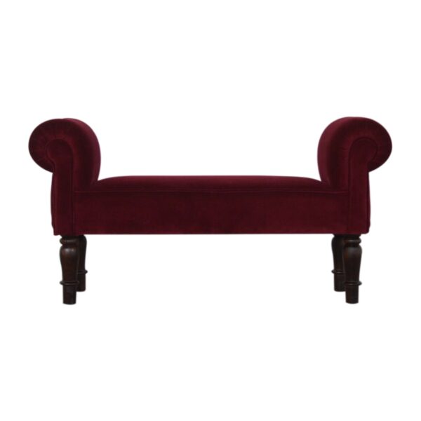 Wine Red Velvet Bench for resale