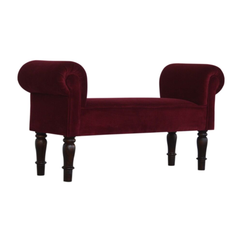 Wine Red Velvet Bench wholesalers