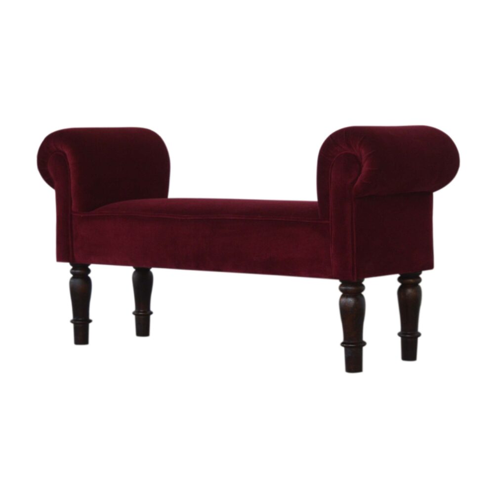 wholesale Wine Red Velvet Bench for resale