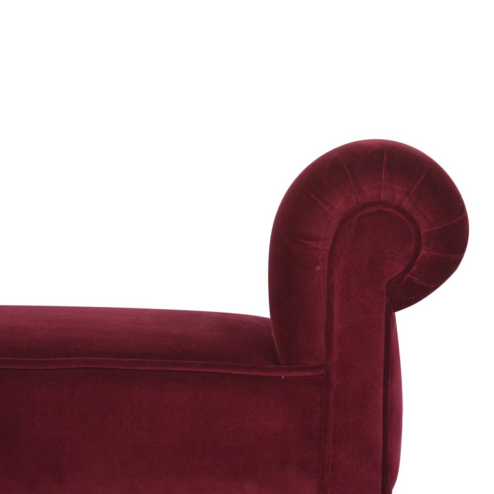 Wine Red Velvet Bench dropshipping