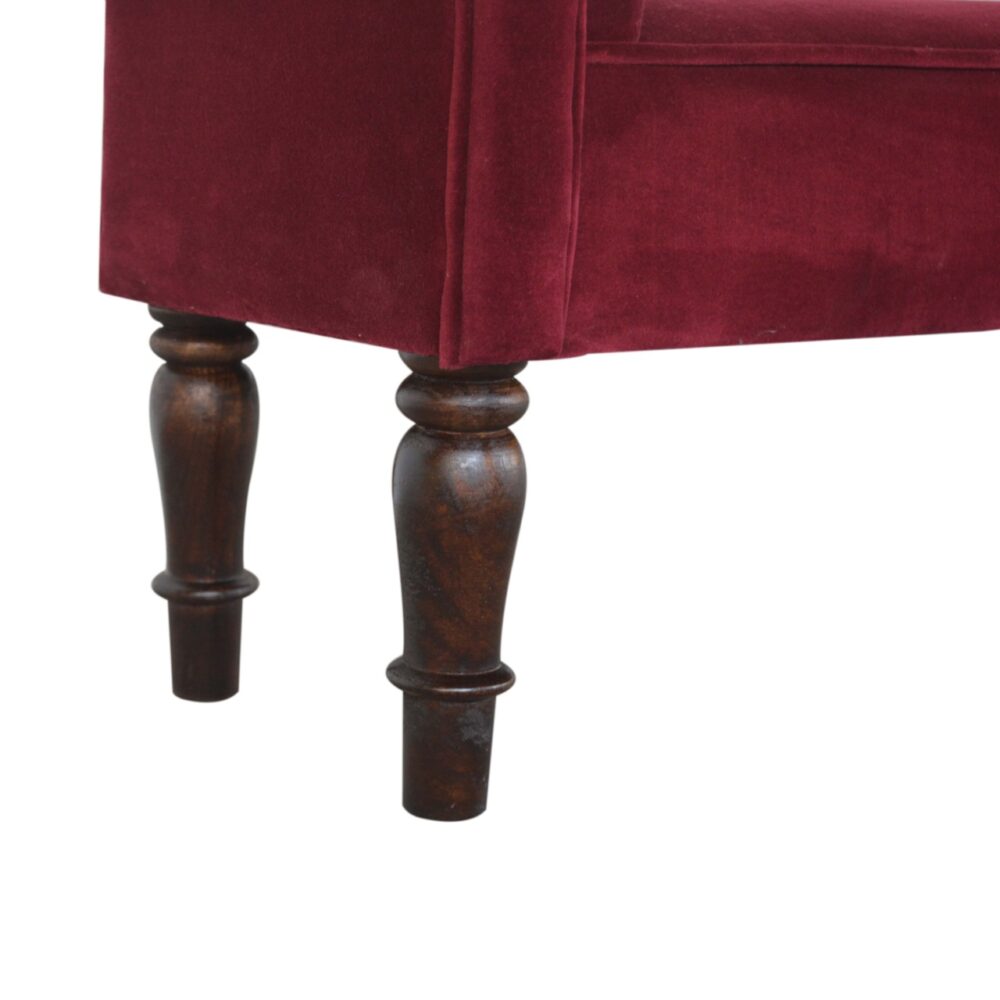 Wine Red Velvet Bench for reselling