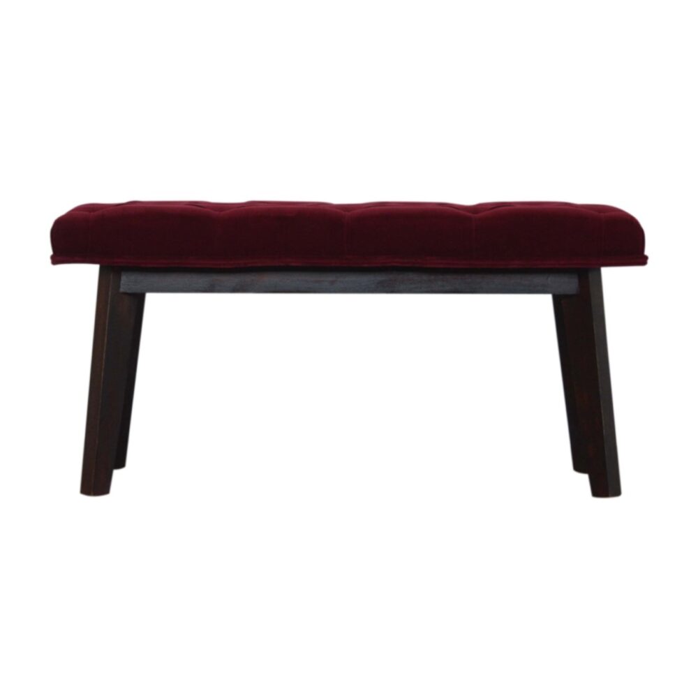 Wine Red Velvet Hallway Bench for resale