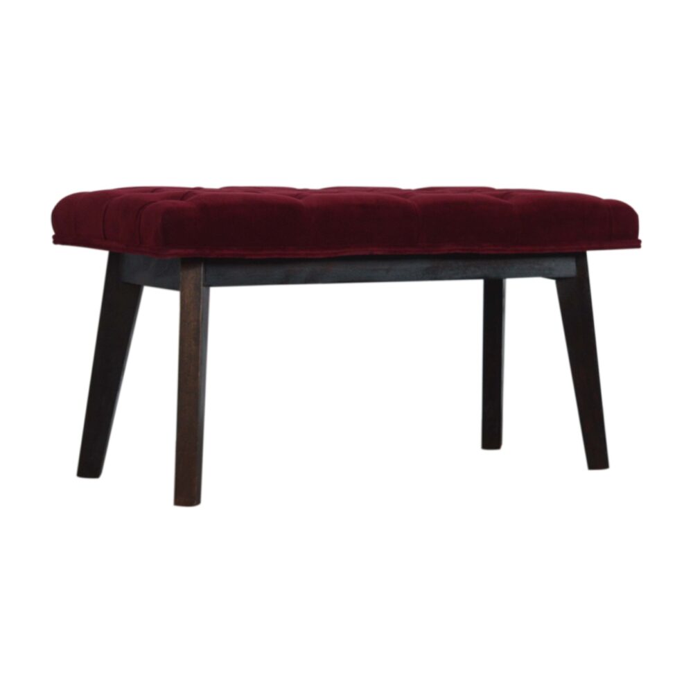 Wine Red Velvet Hallway Bench wholesalers