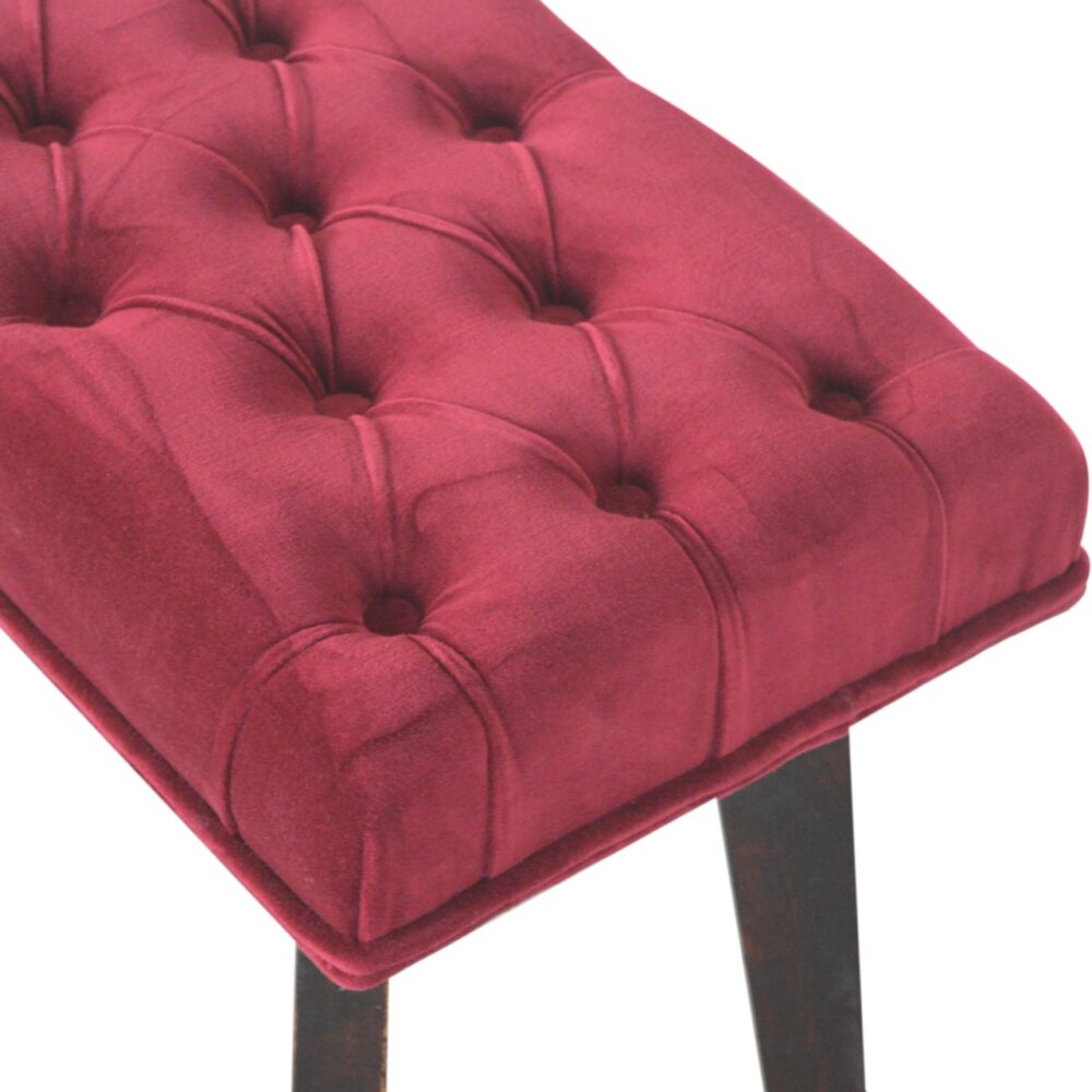 Wine Red Velvet Hallway Bench dropshipping