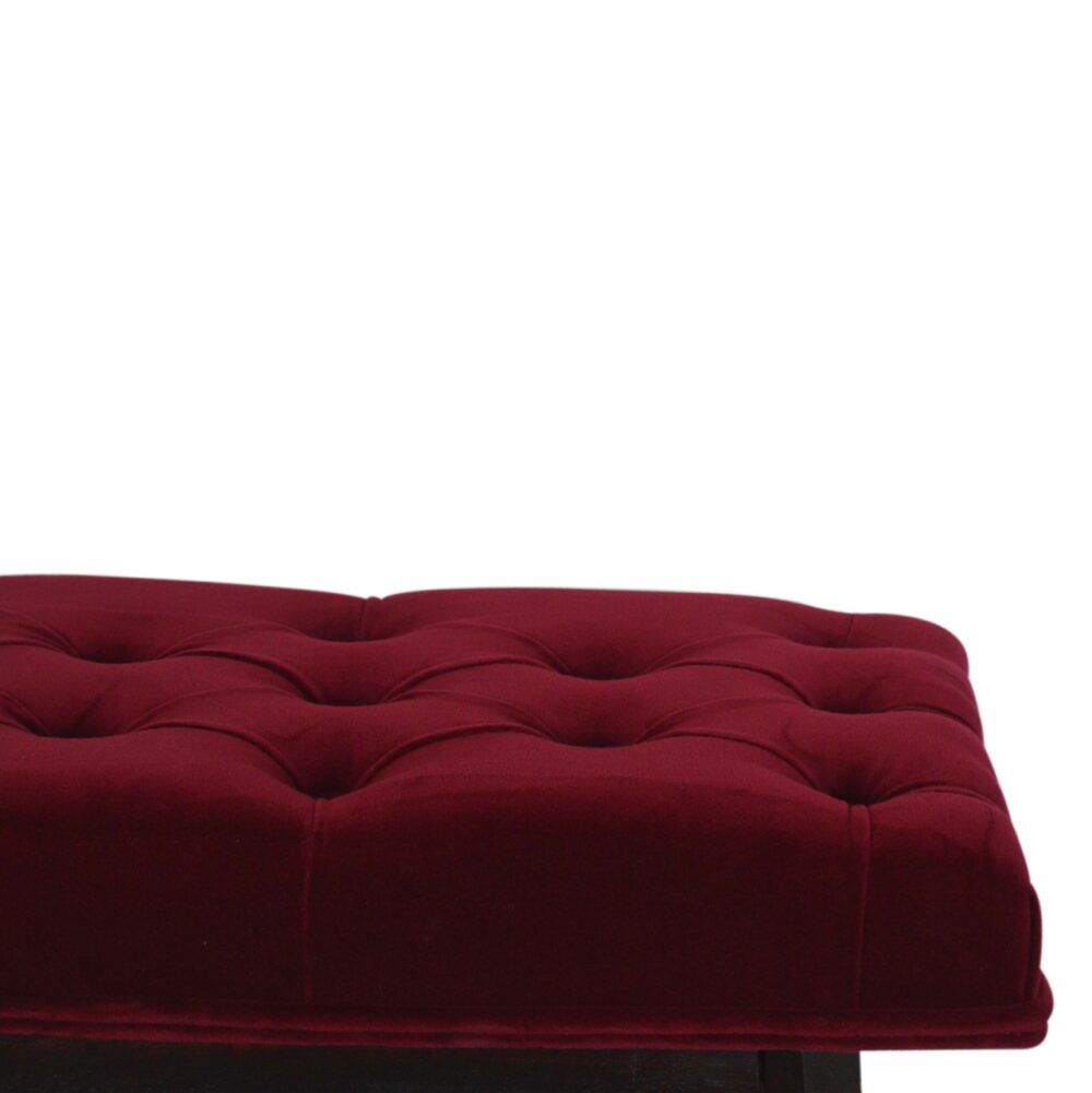 wholesale Wine Red Velvet Hallway Bench for resale