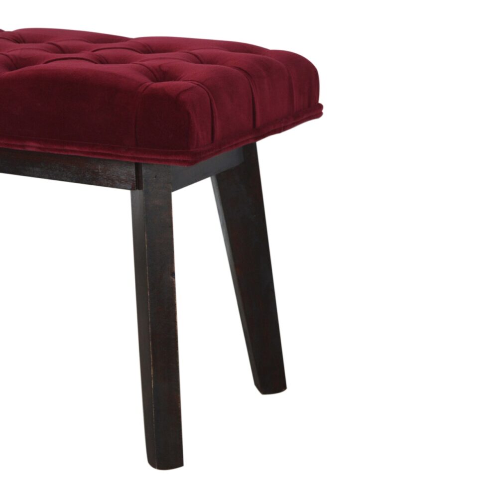 Wine Red Velvet Hallway Bench for resell