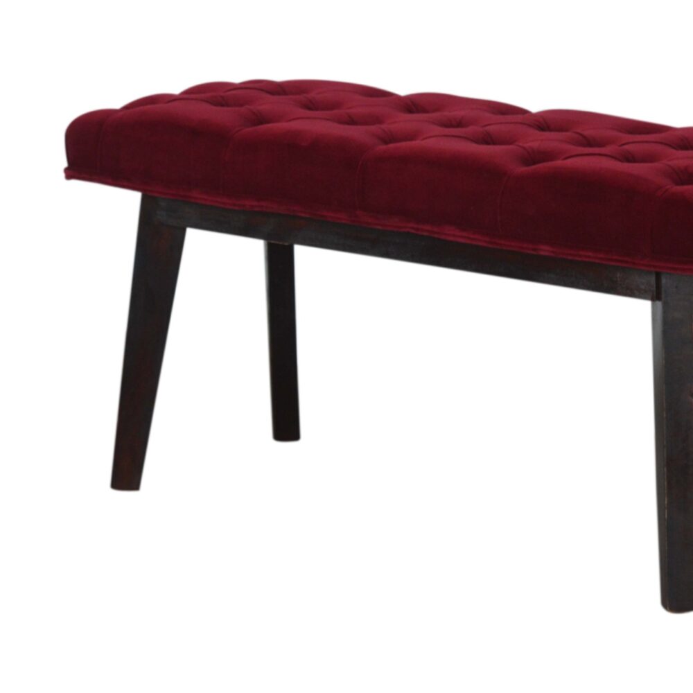 Wine Red Velvet Hallway Bench for reselling