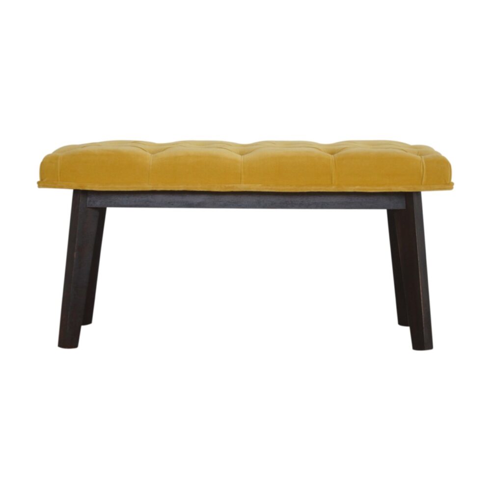 Mustard Velvet Hallway Bench for resale