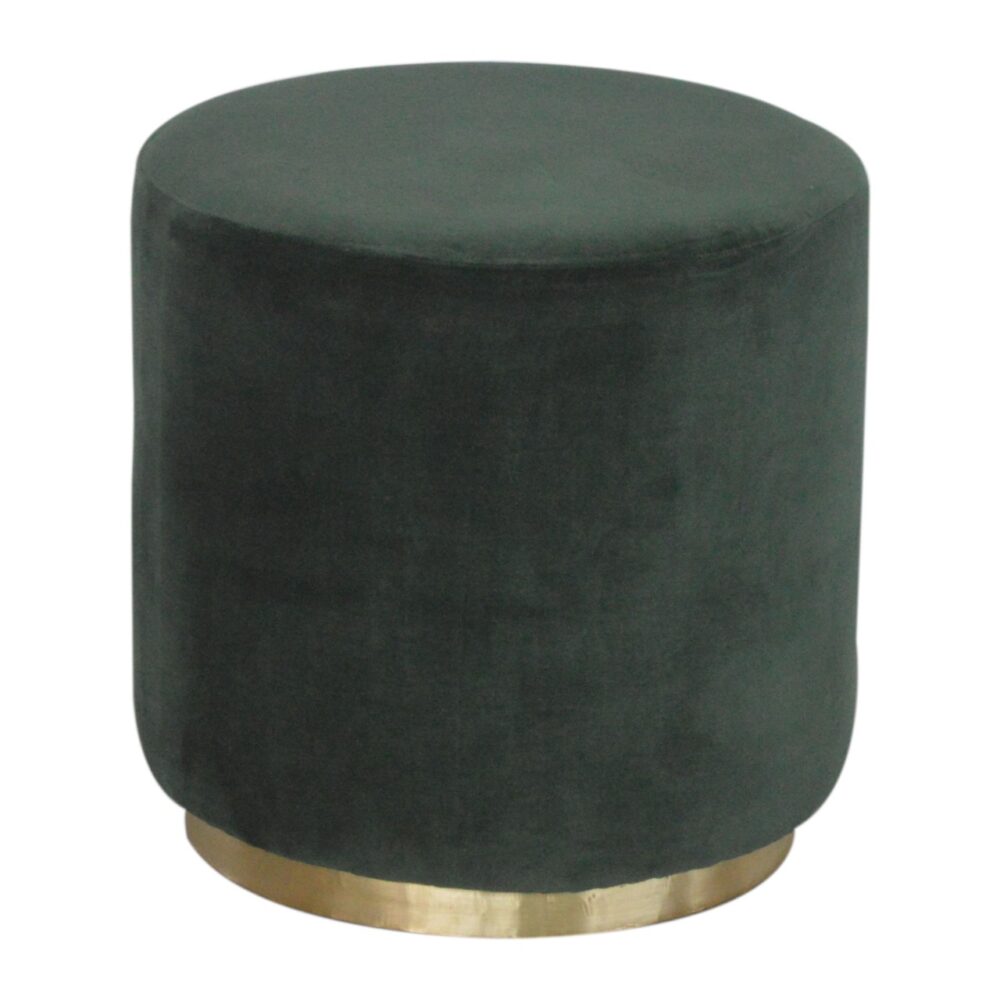 Emerald Velvet Footstool with Gold Base wholesalers