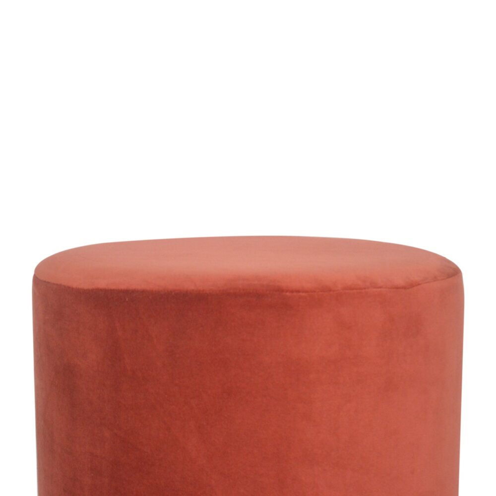 wholesale IN1428 - Brick Red Velvet Footstool with Gold Base for resale