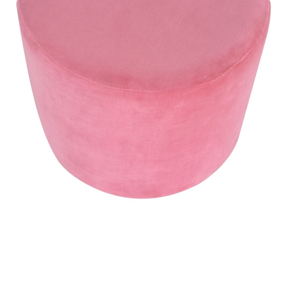 Large Pink Velvet Footstool with Gold Base dropshipping