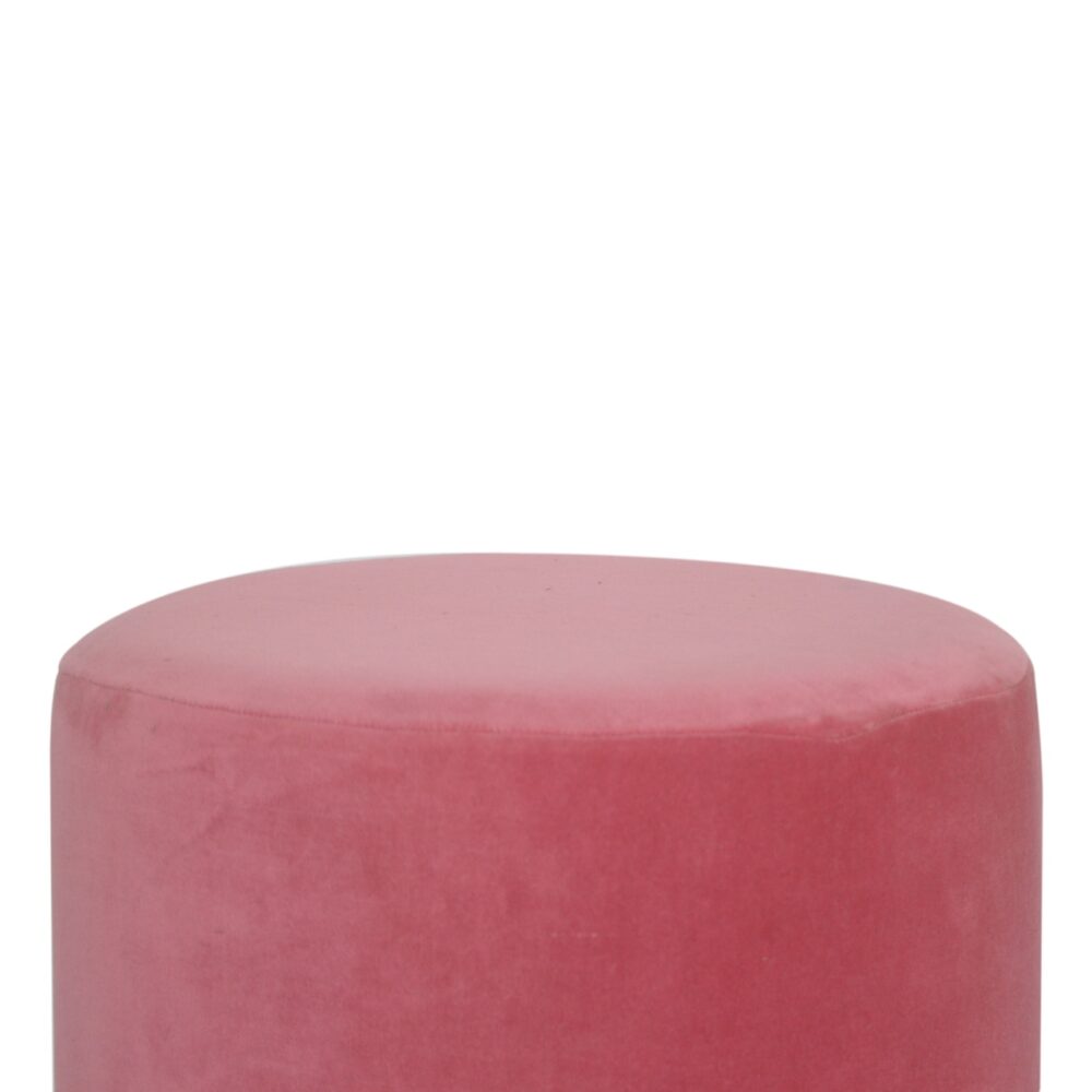 wholesale Large Pink Velvet Footstool with Gold Base for resale