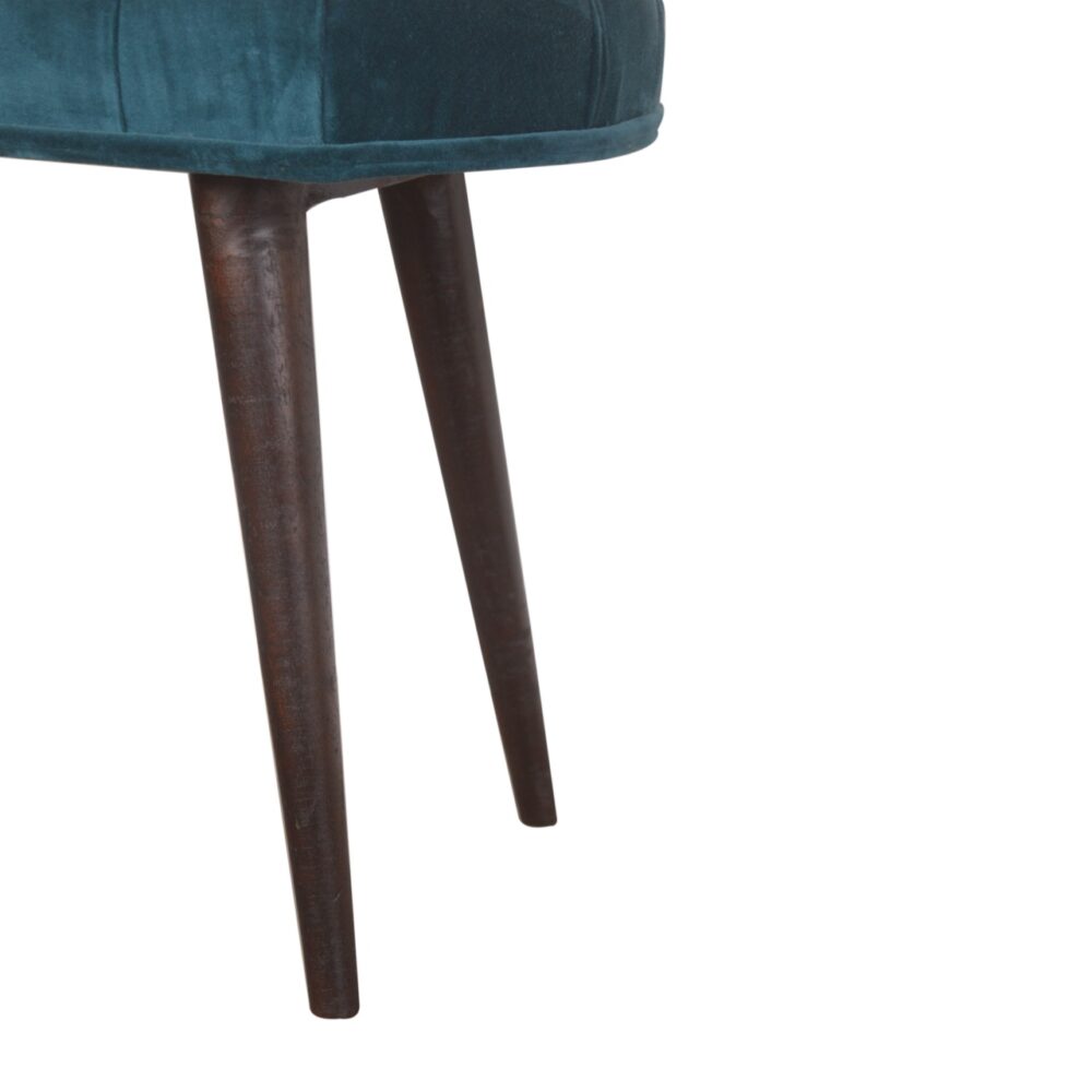 bulk Teal Cotton Velvet Deep Button Bench for resale