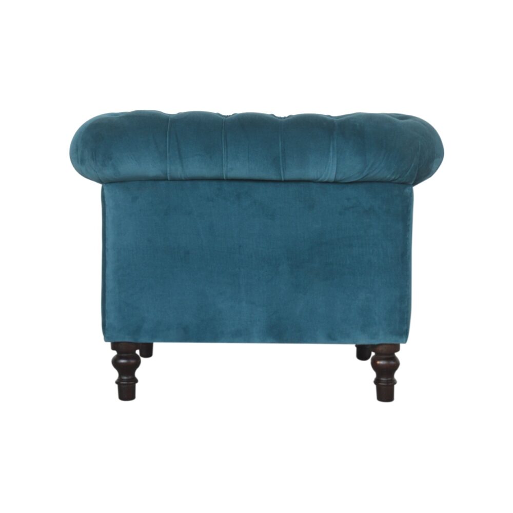 Teal Velvet Chesterfield Armchair for wholesale