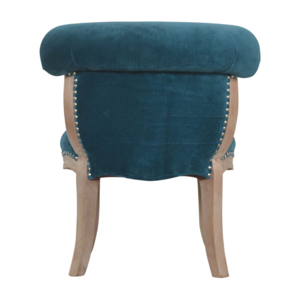 bulk IN1445 - Teal Velvet Studded Chair for resale