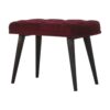 Wine Red Velvet Deep Button Bench wholesalers