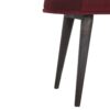 Wine Red Velvet Deep Button Bench for wholesale