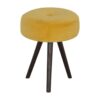 Mustard Velvet Tripod Footstool wholesalers