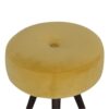 wholesale Mustard Velvet Tripod Footstool for resale