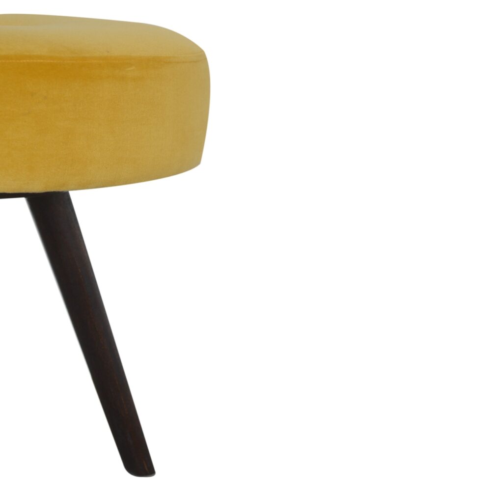 Mustard Velvet Tripod Footstool dropshipping