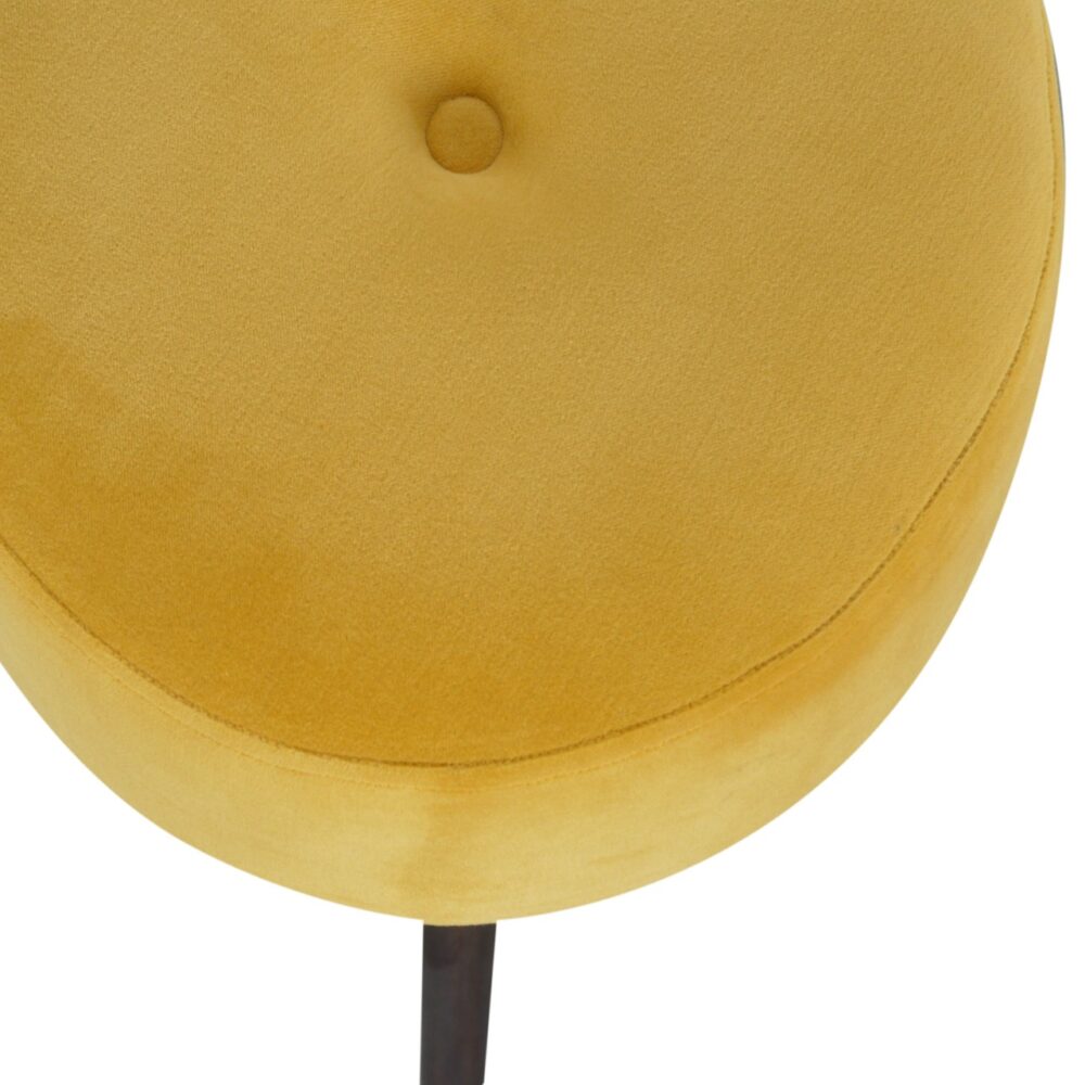 Mustard Velvet Tripod Footstool for reselling