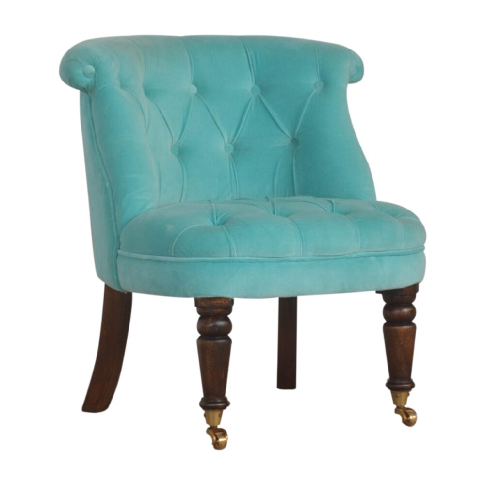 Turquoise Velvet Accent Chair dropshipping