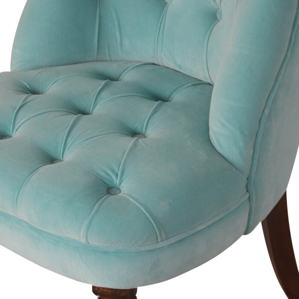 Turquoise Velvet Accent Chair for resell