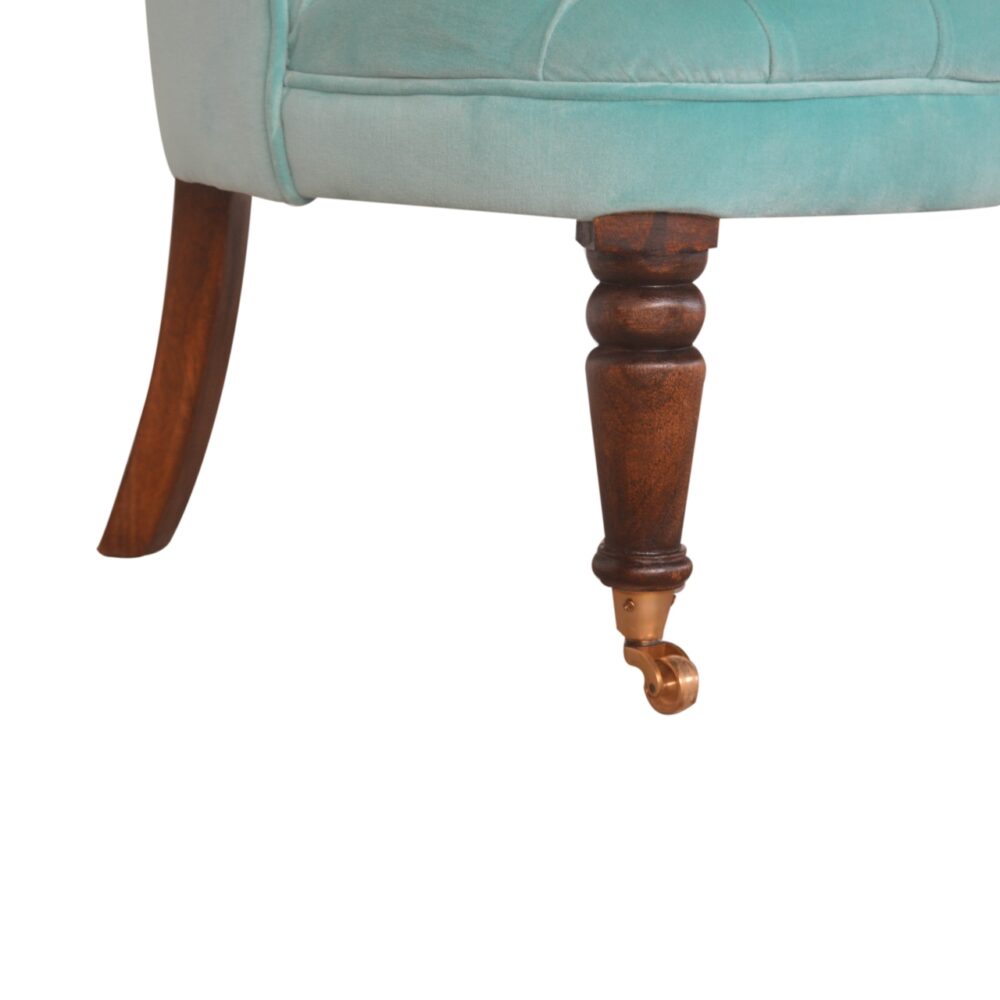 Turquoise Velvet Accent Chair for wholesale