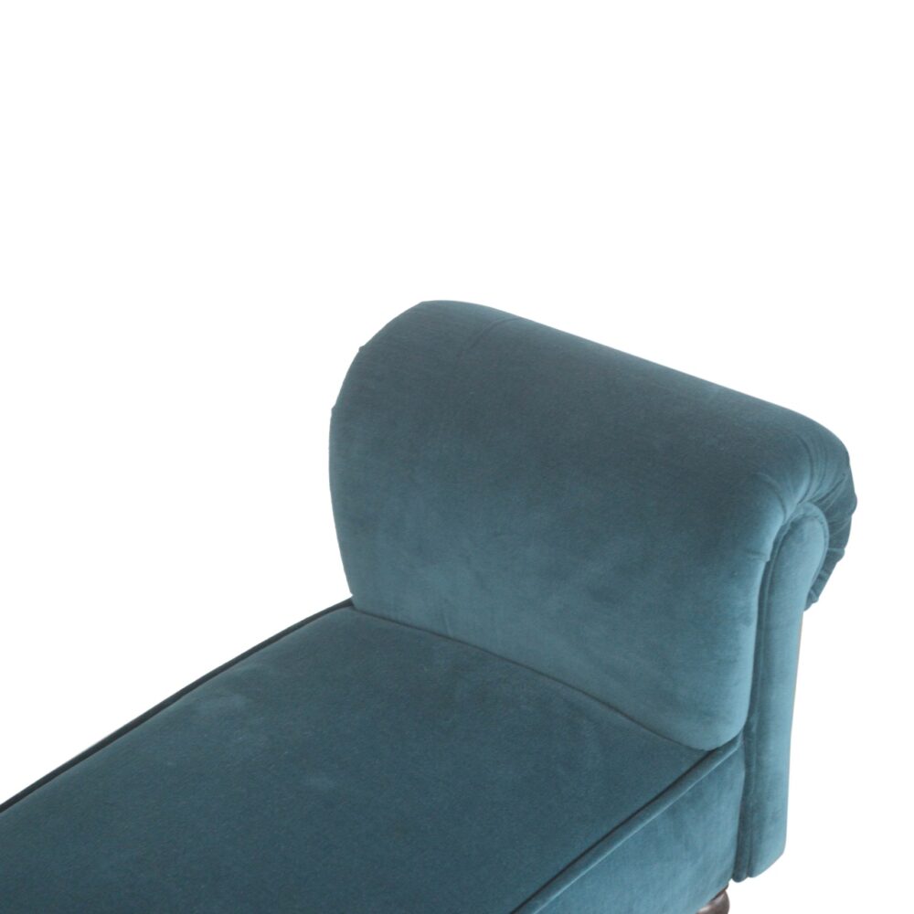 wholesale Teal Velvet Bench with Turned Feet for resale