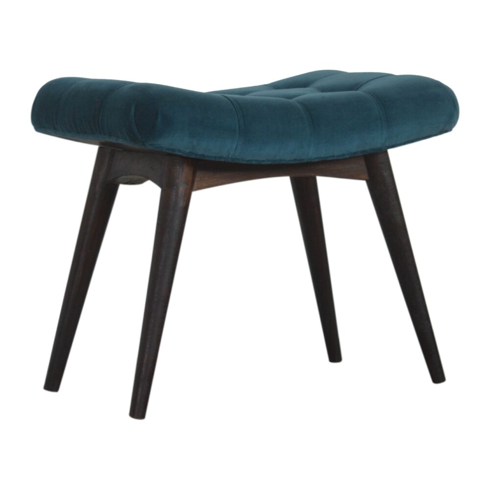 wholesale Teal Cotton Velvet Curved Bench for resale