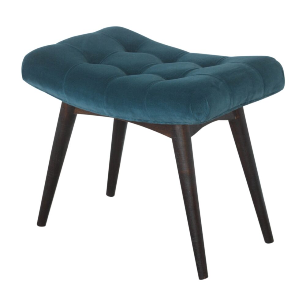 wholesale Teal Cotton Velvet Curved Bench for resale