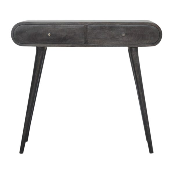 Ash Black Curved Edge Console Table for resale