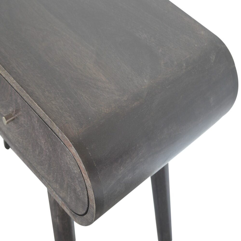 Ash Black Curved Edge Console Table for resell