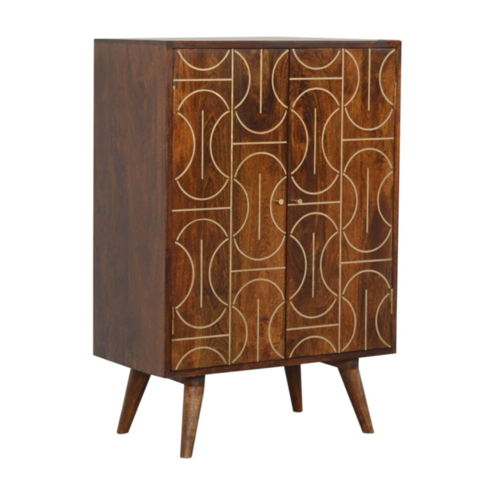 Chestnut Gold Inlay Abstract Cabinet wholesalers