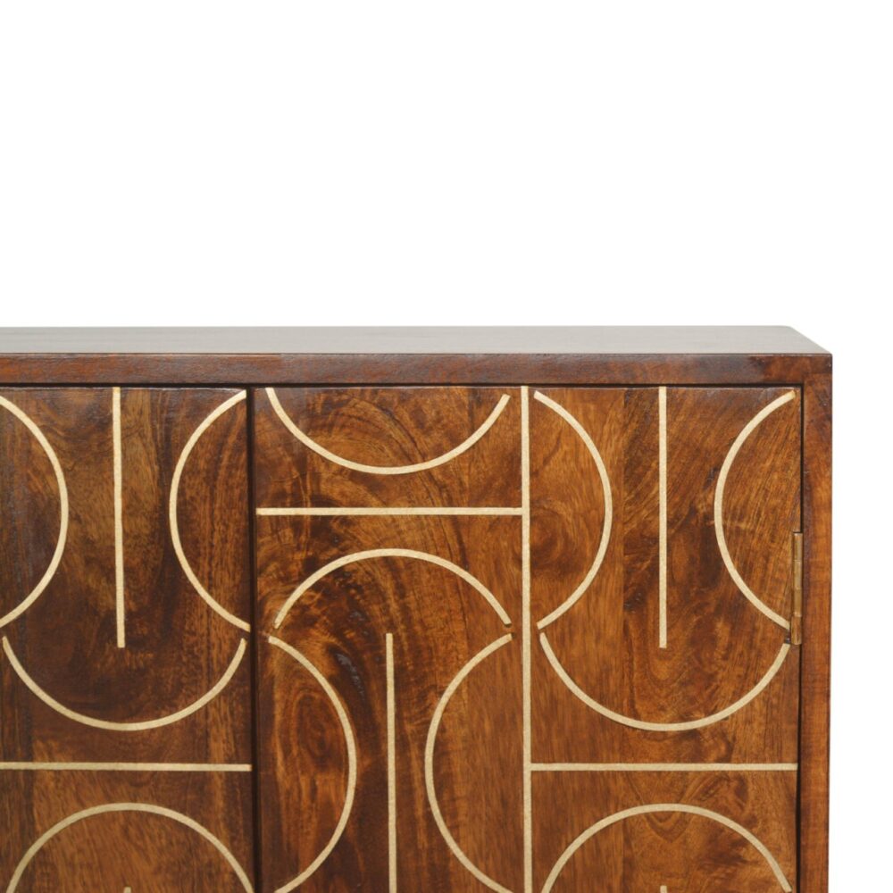 wholesale Chestnut Gold Inlay Abstract Cabinet for resale