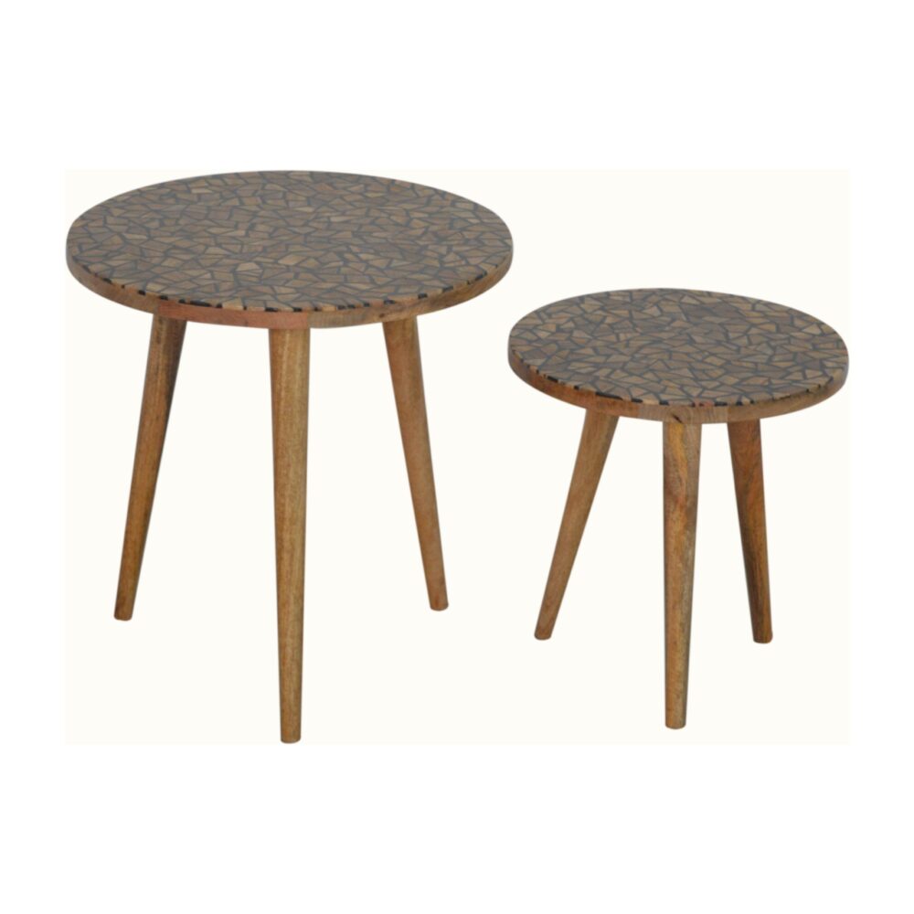 wholesale Tree Trunk Style Set of 2 Footstools for resale