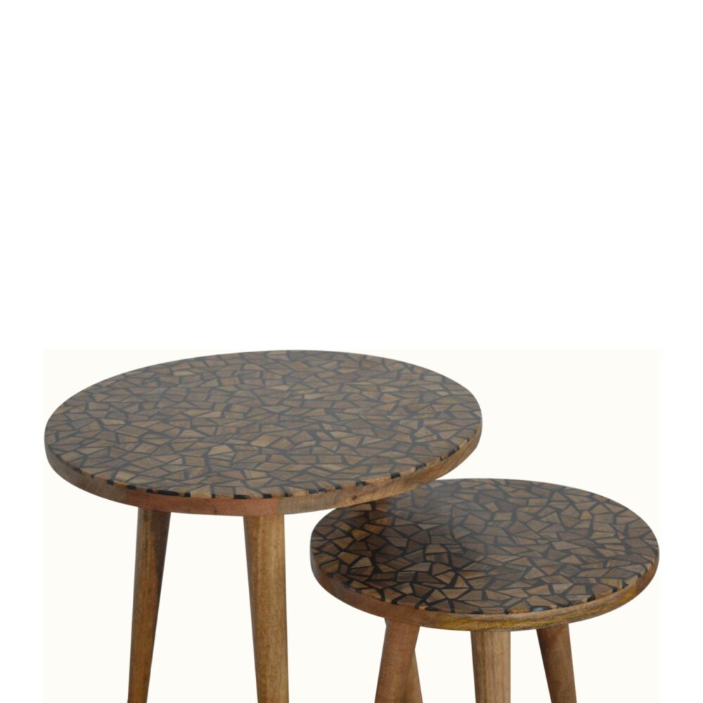 Tree Trunk Style Set of 2 Footstools for resell