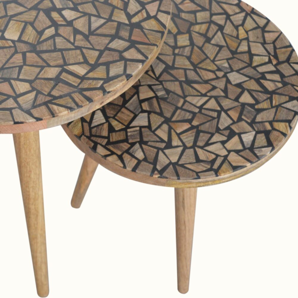 Tree Trunk Style Set of 2 Footstools for reselling