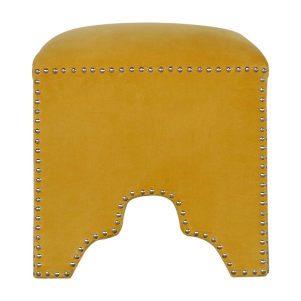 Mustard Studded Footstool for resale
