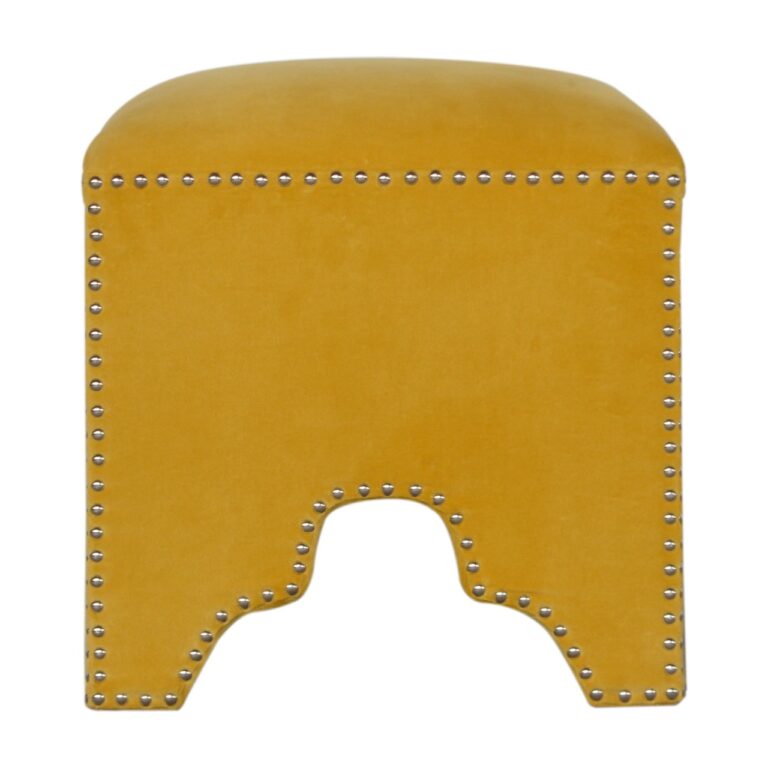 Mustard Studded Footstool for resale