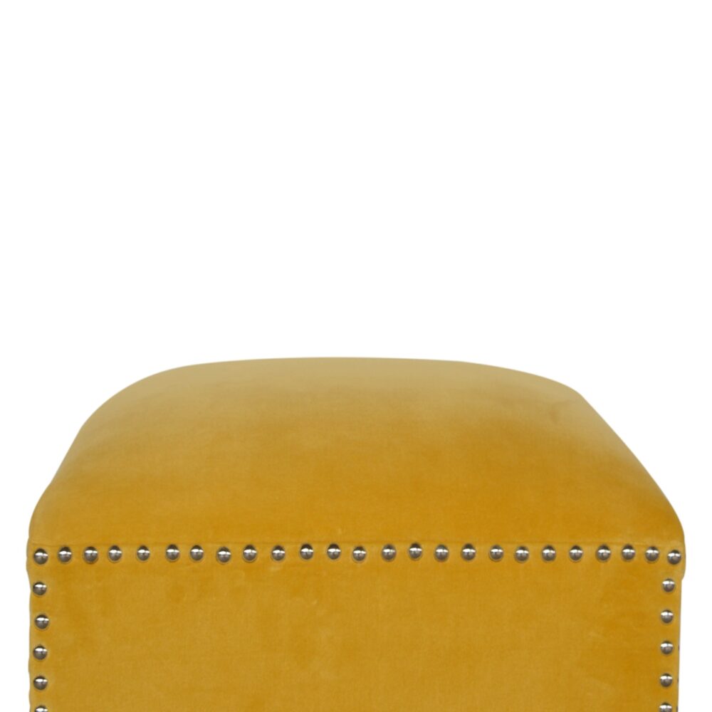 Mustard Studded Footstool dropshipping