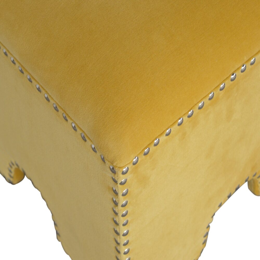Mustard Studded Footstool for resell