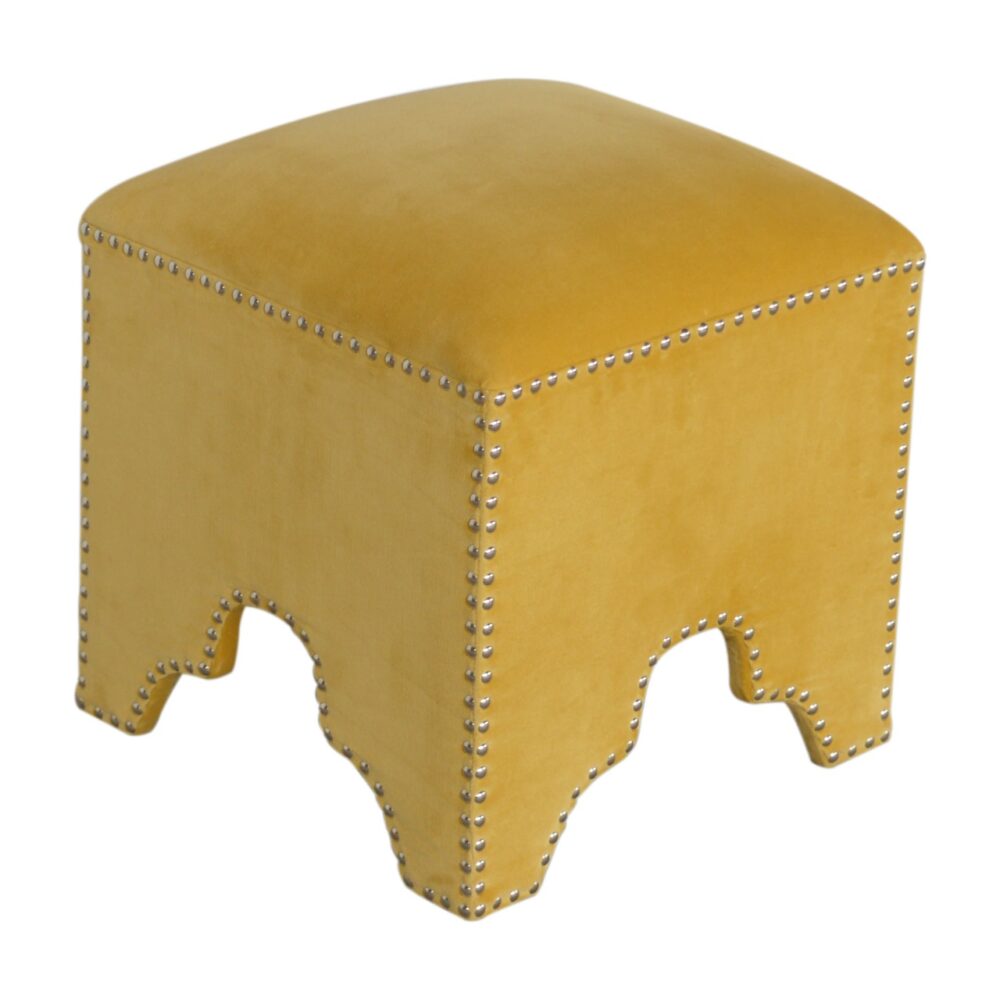 Mustard Studded Footstool for reselling